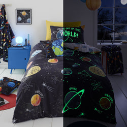 Outer Space Duvet Cover Set by Bedlam in Black - Duvet Cover Set - Bedlam
