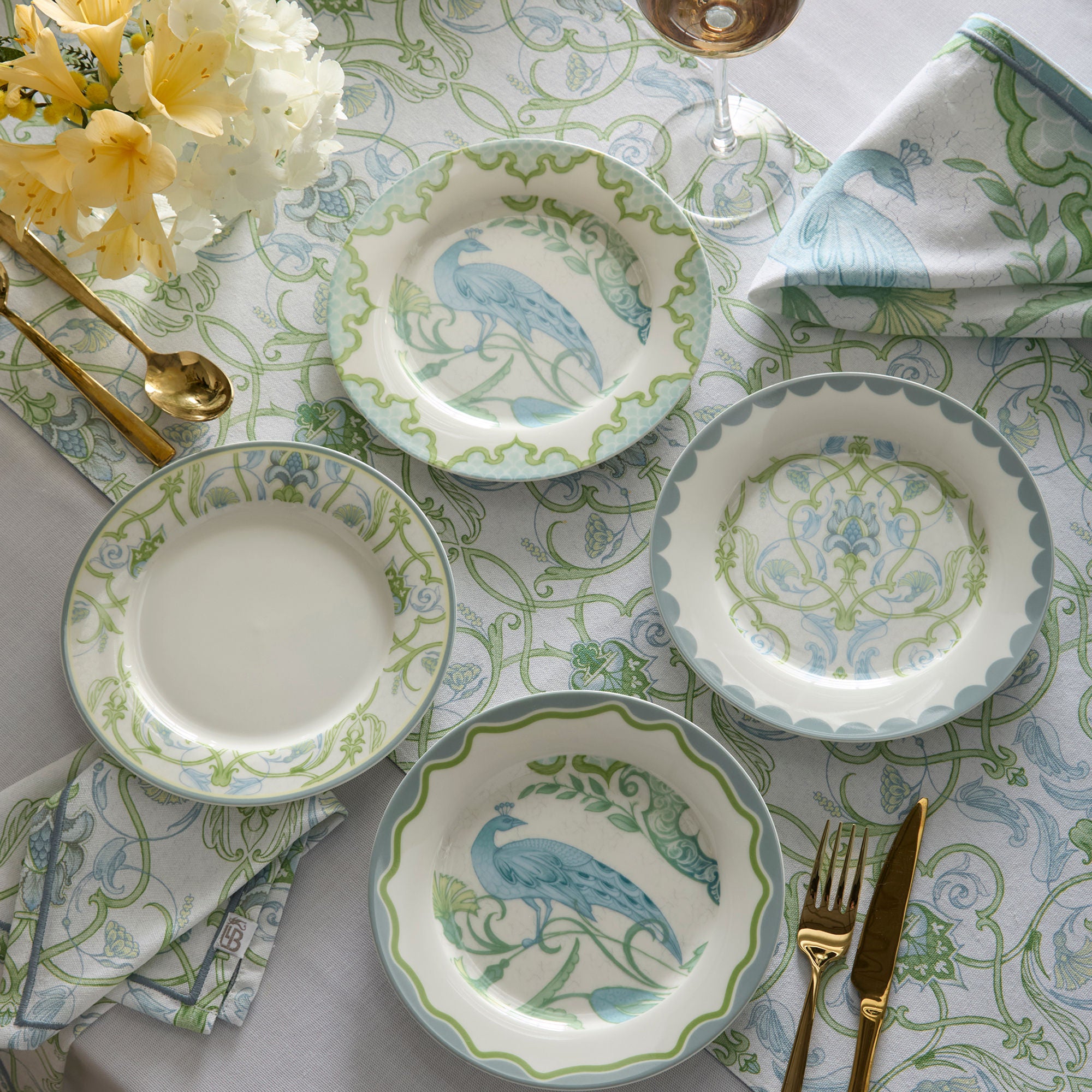 Palm Court Napkins 4 Pack in Green