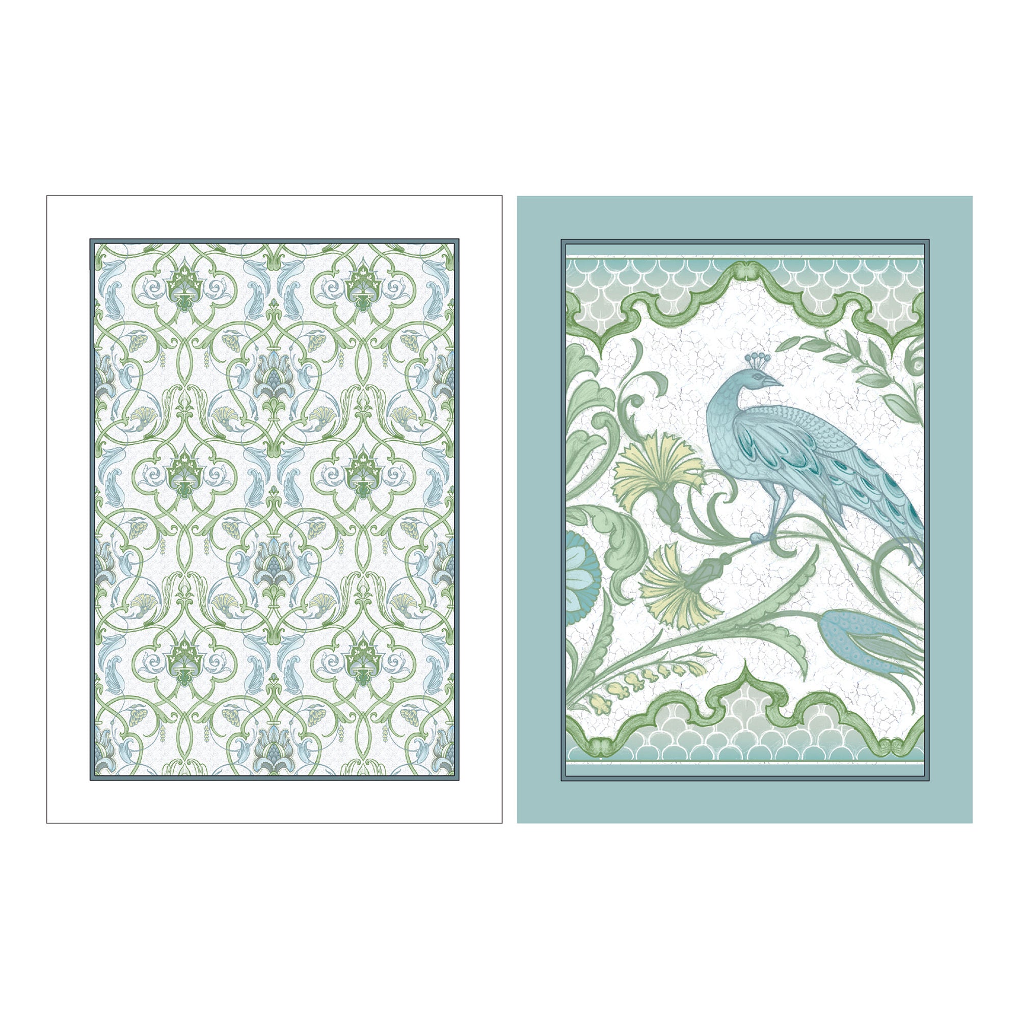 Palm Court Cotton Tea Towel 2 Pack in Green