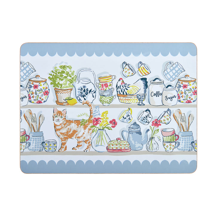 Ulster Weavers Pantry Cats Placemat - 4 Pack One Size in Multi - Placemat - Ulster Weavers