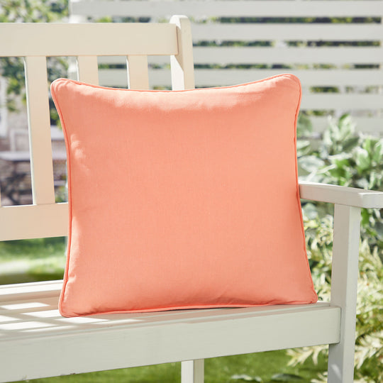 Plain Dye Outdoor Cushion in Orange 43 x 43cm