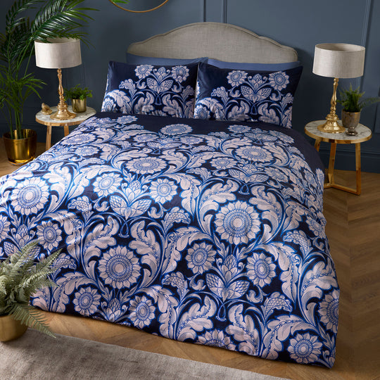 Romilly Duvet Cover Set in Blue