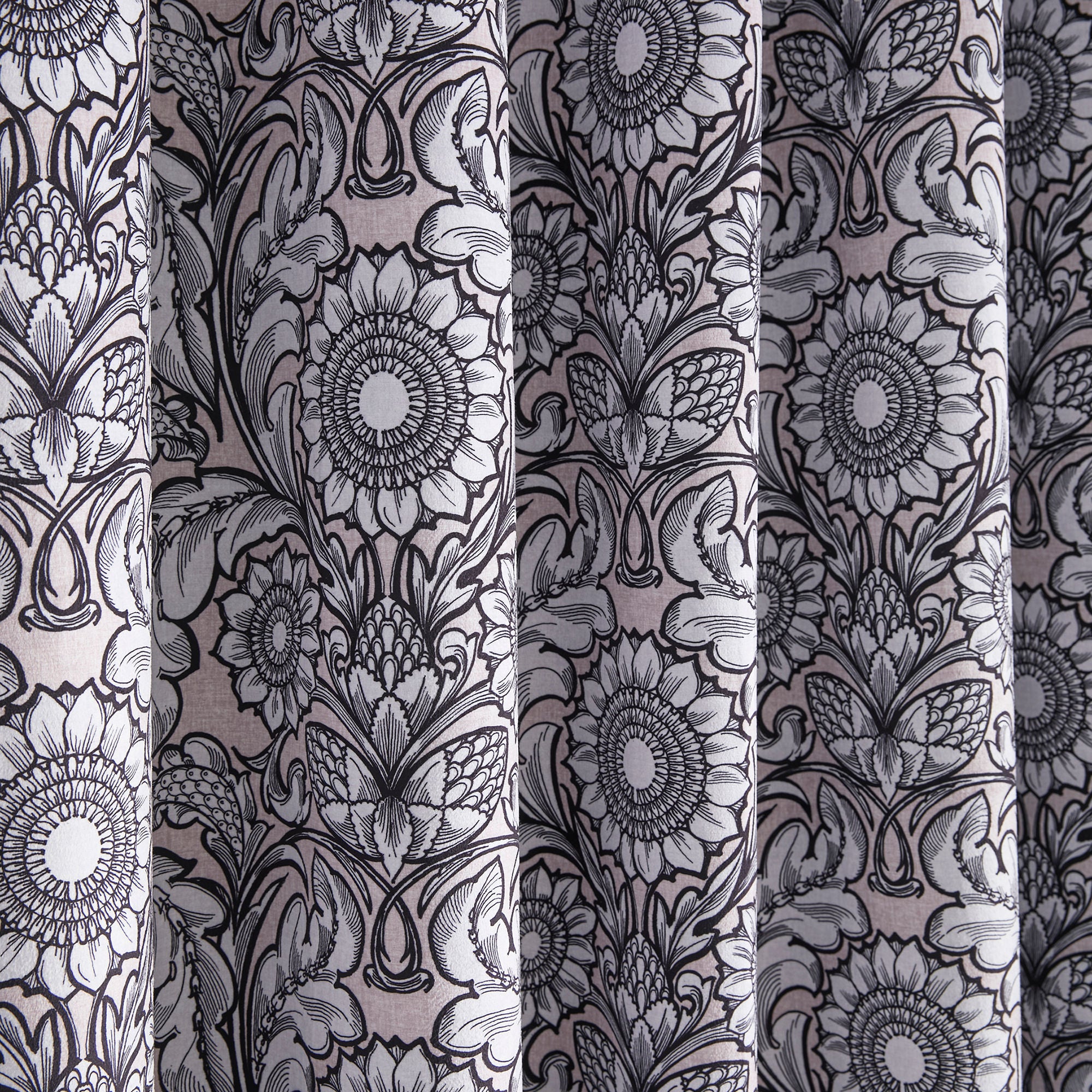 Romilly Pair of Eyelet Curtains by Laurence Llewelyn-Bowen in Natural - Pair of Eyelet Curtains - Laurence Llewelyn-Bowen
