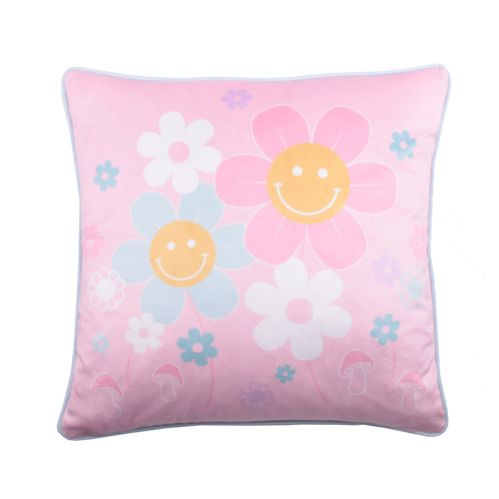 Retro Flower Cushion by Bedlam in Pink 43 x 43cm - Cushion - Bedlam