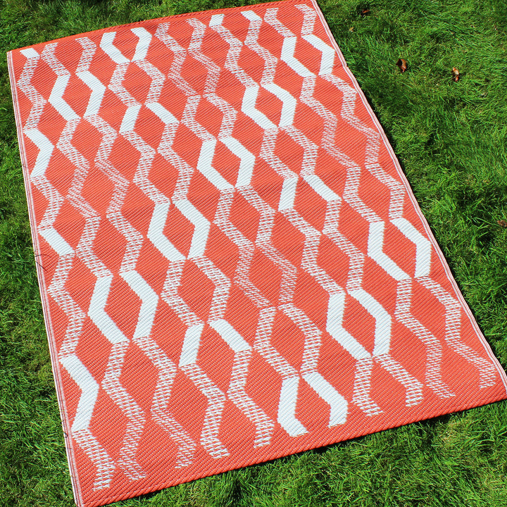 Rico Outdoor Outdoor Rug by Fusion in Terracotta 120 x 170cm - Outdoor Rug - Fusion