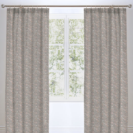 Roselle Pencil Pleat Curtains in Grey