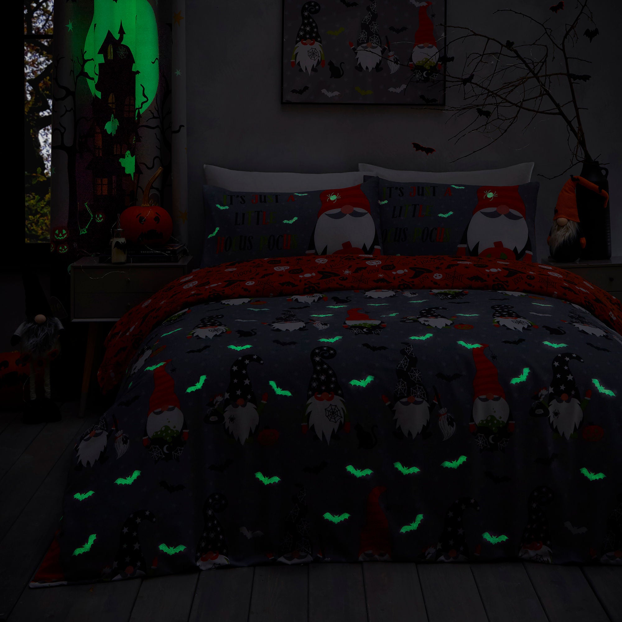 Scary Gonks Duvet Cover Set by Bedlam in Grey - Duvet Cover Set - Bedlam