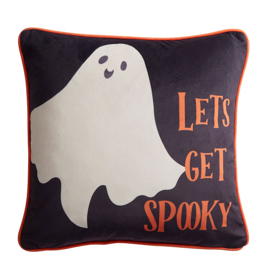 Spooky Ghosts Halloween Cushion in Grey 43 x 43cm