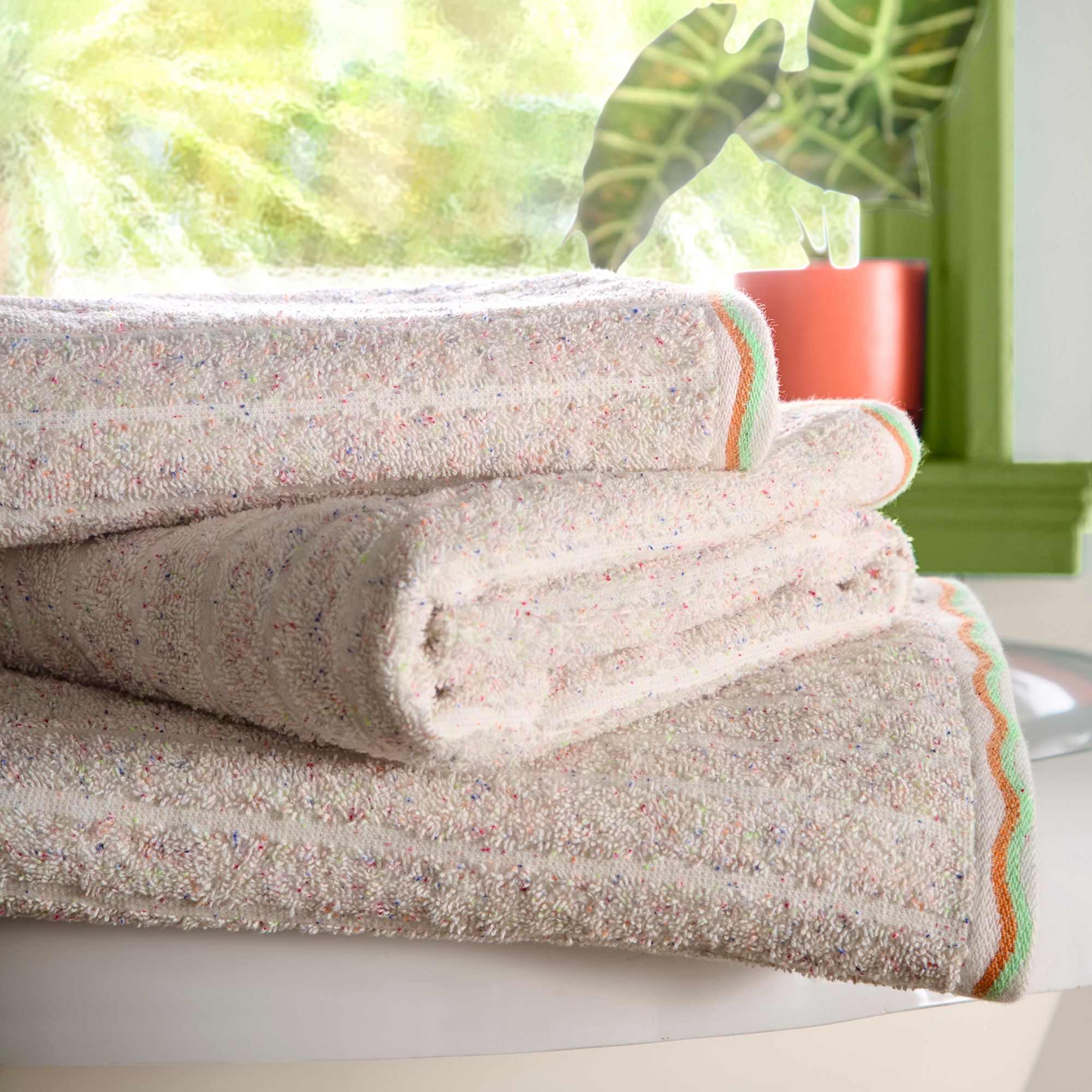 Speckle Rib Towels in Natural - Towels - Fusion