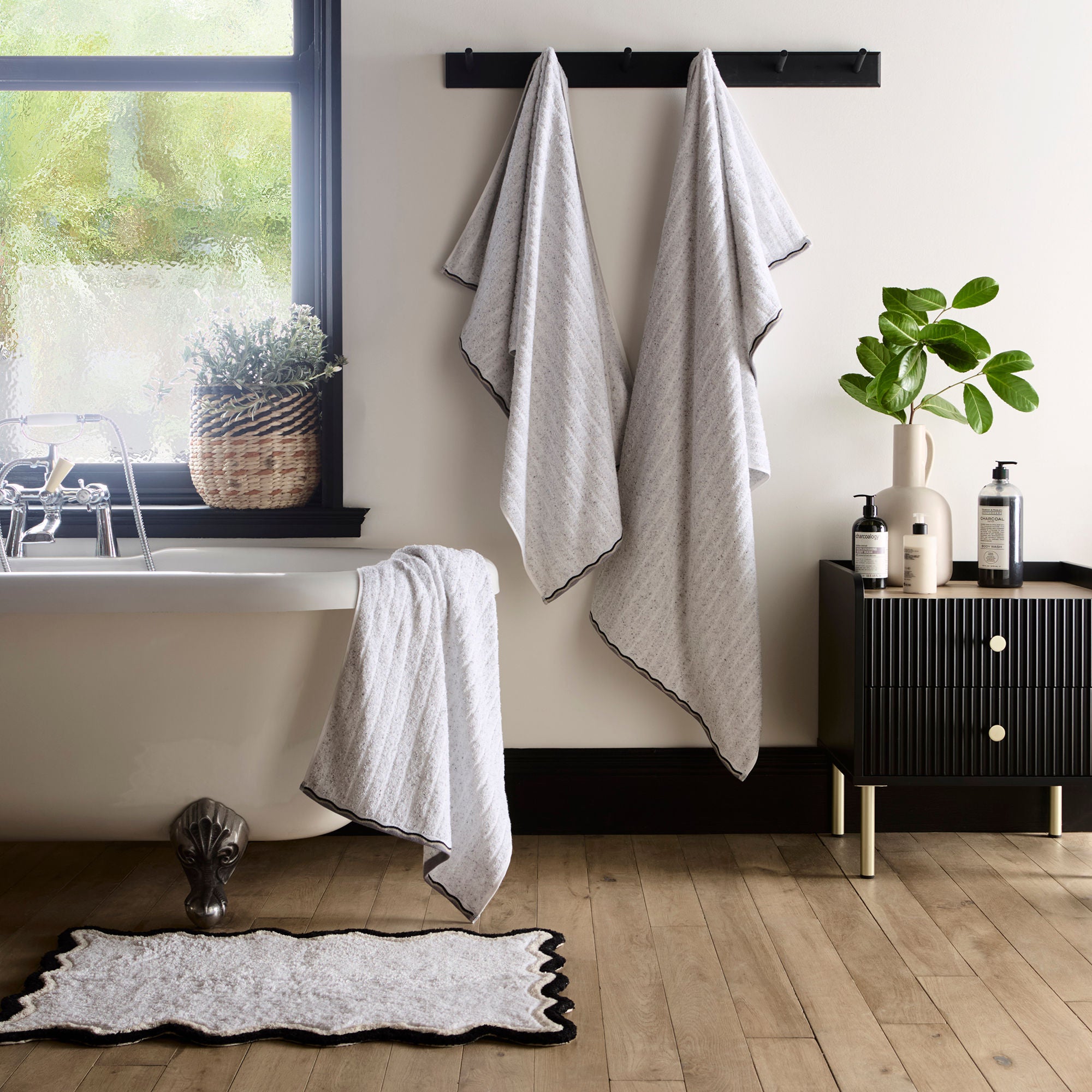 Speckle Rib Towels in White - Towels - Fusion