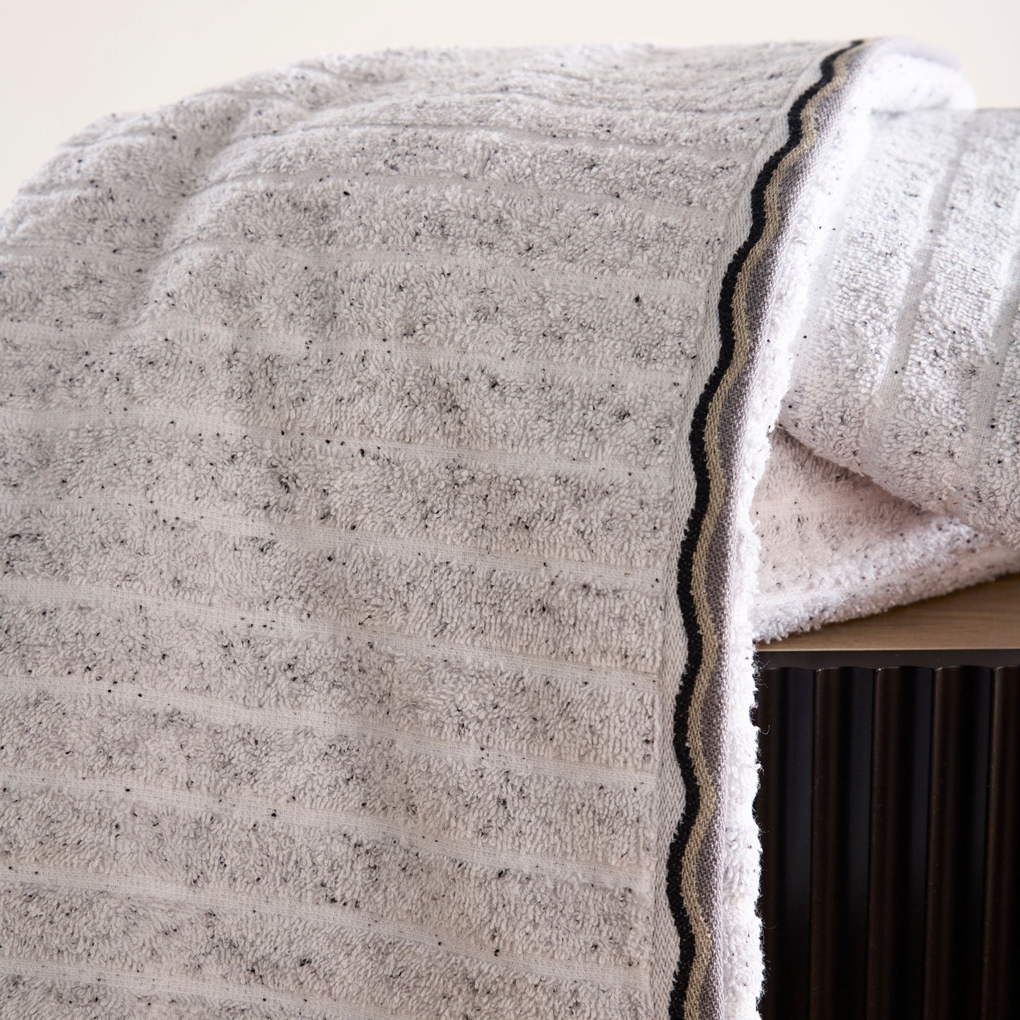 Speckle Rib Towels in White - Towels - Fusion
