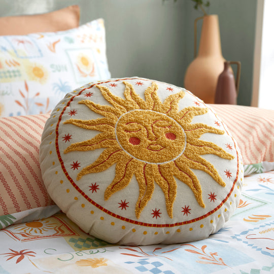 Soleil Round Cushion in Yellow
