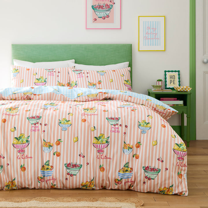 Summer Fruits Duvet Cover Set in Multi