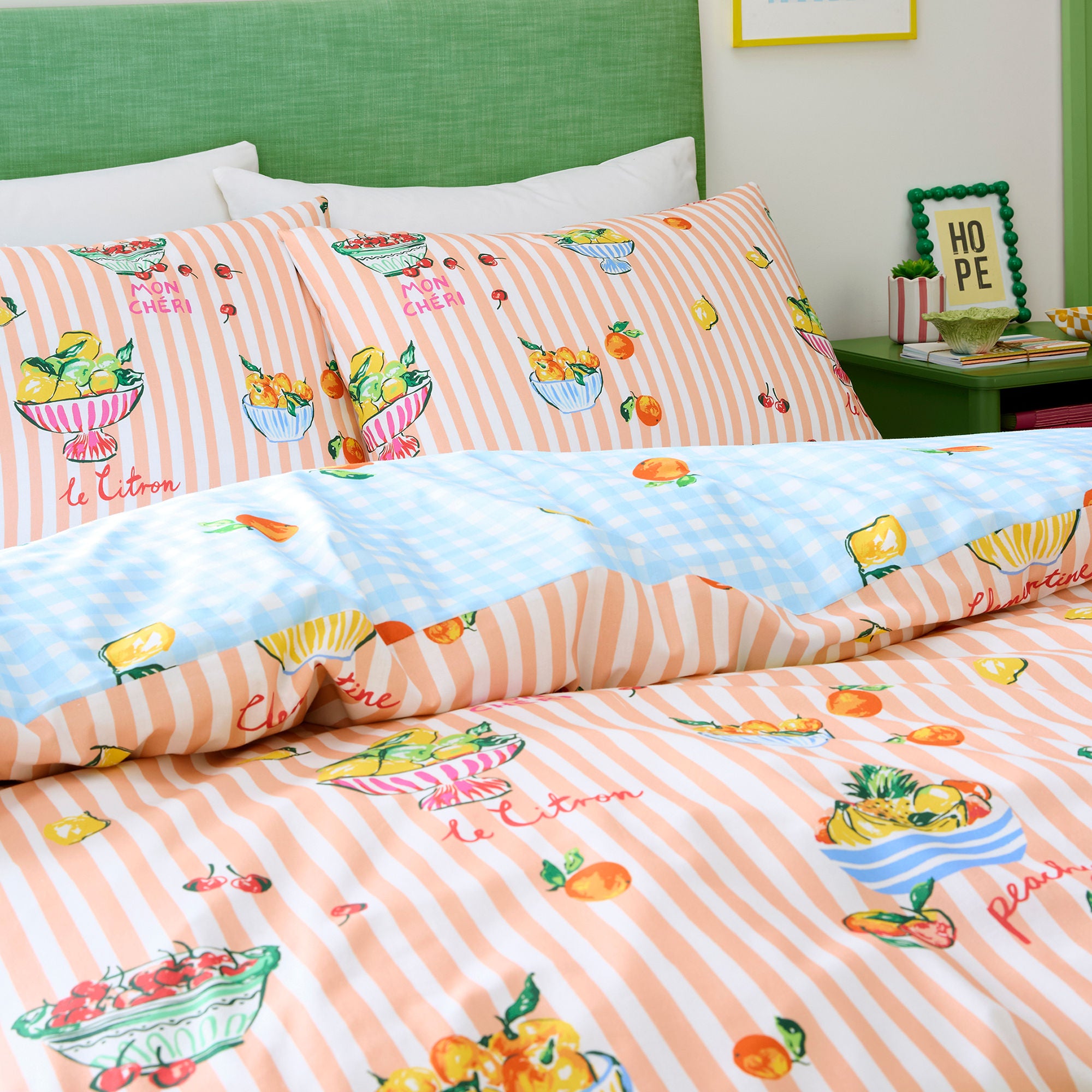 Summer Fruits Duvet Cover Set in Multi - Duvet Cover Set - Fusion