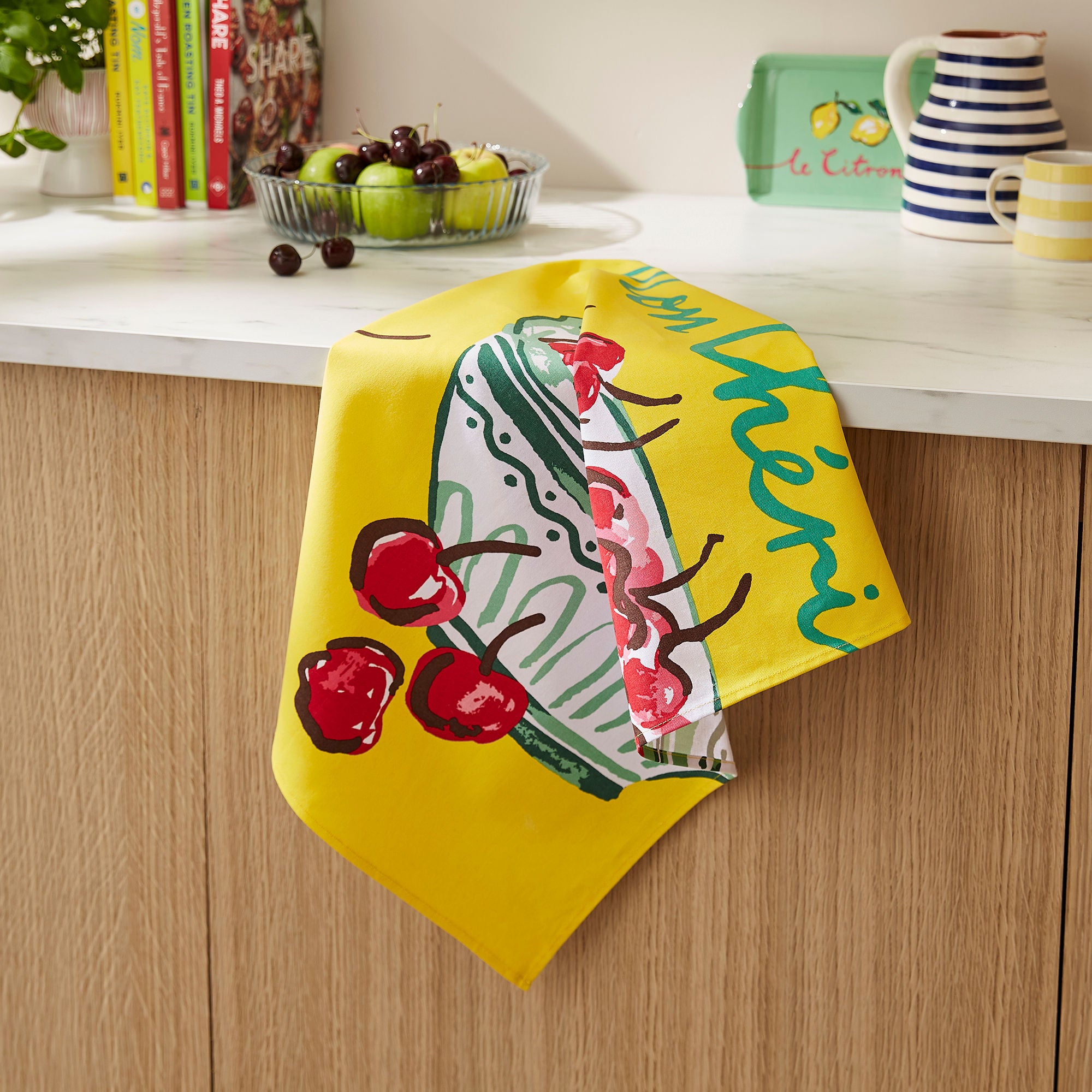 Ulster Weavers Summer Fruits Tea Towel - Cotton One Size in Yellow - Tea Towel - Ulster Weavers
