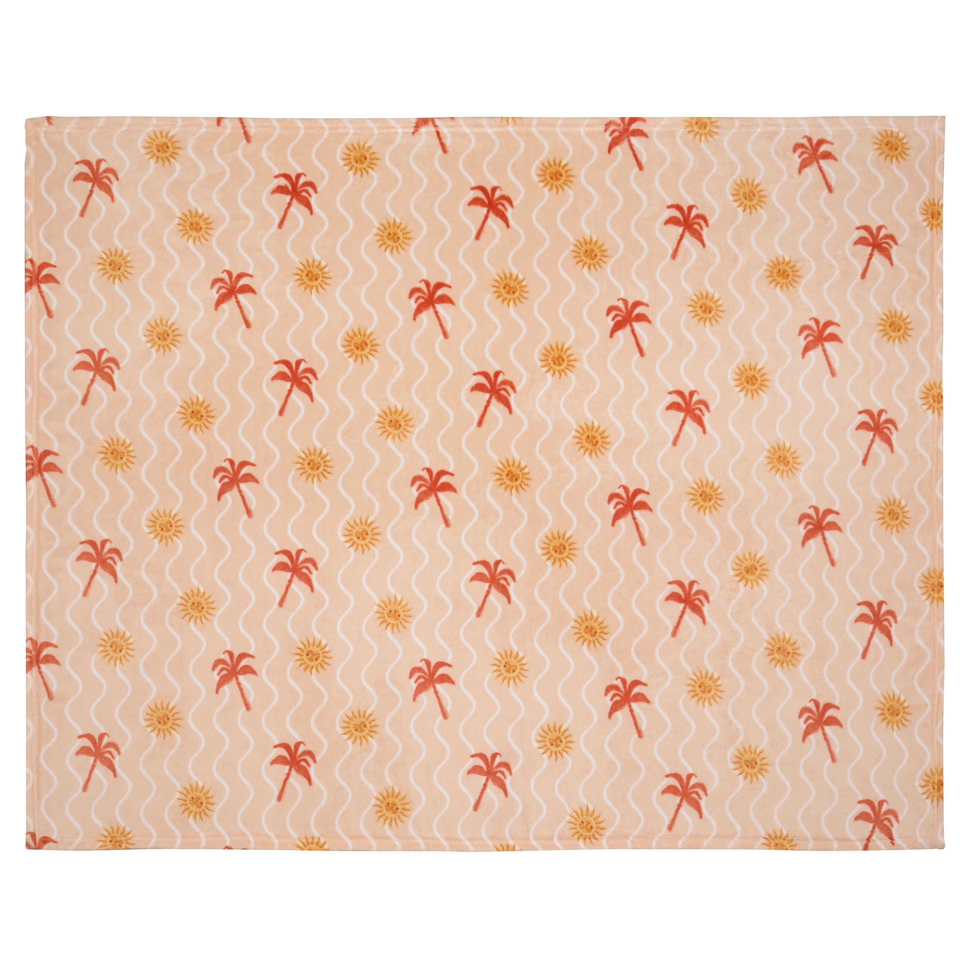 Soleil Throw in Coral/Camel 120 x 150cm - Throw - Fusion