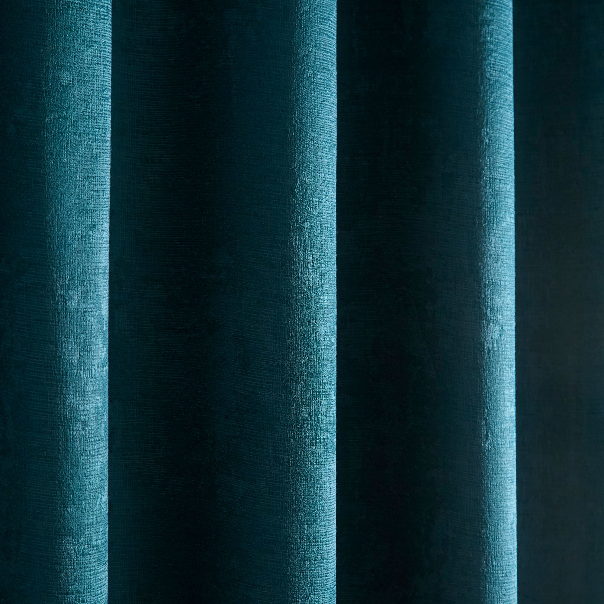 Strata Pair of Eyelet Curtains by Fusion in Forest Green - Pair of Eyelet Curtains - Fusion