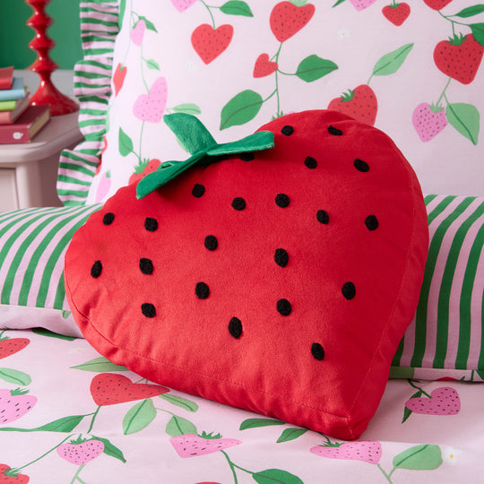 Strawberry Shaped Cushion in Red