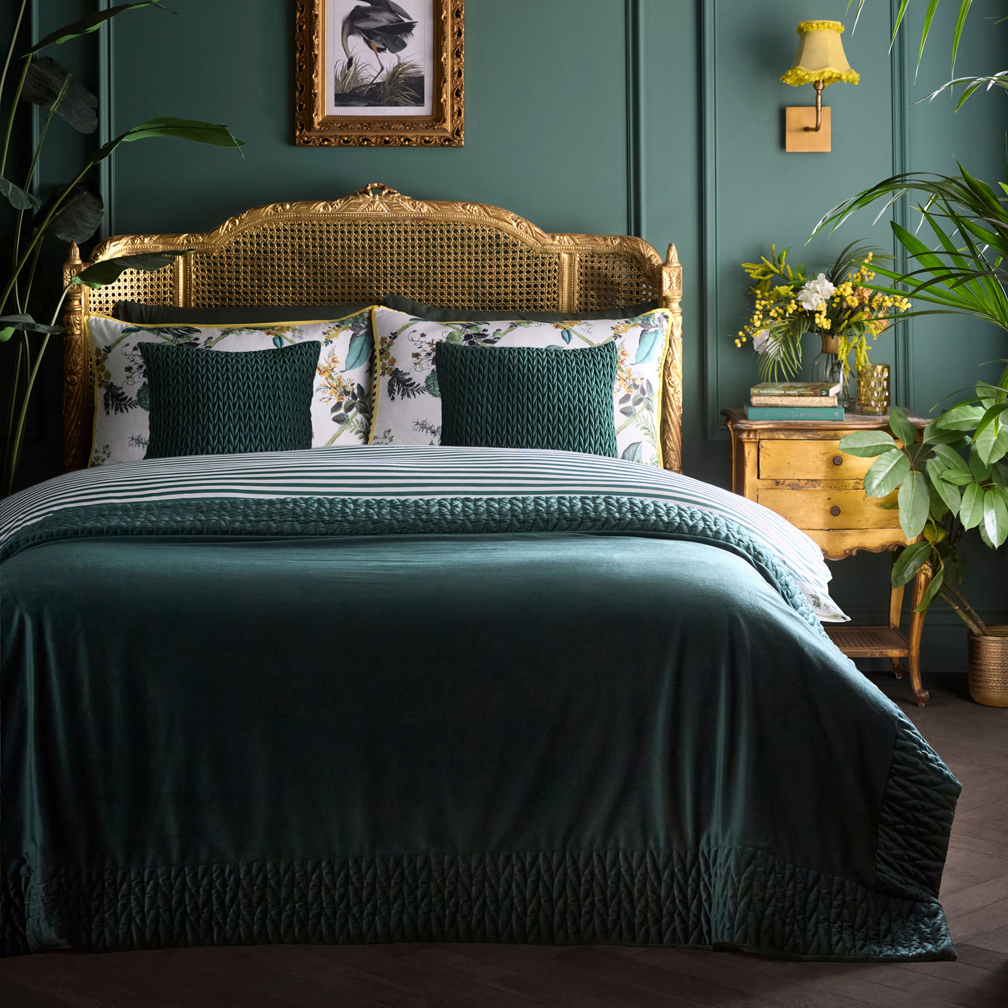Siena Bedspread in Bottle Green 150 x 220cm