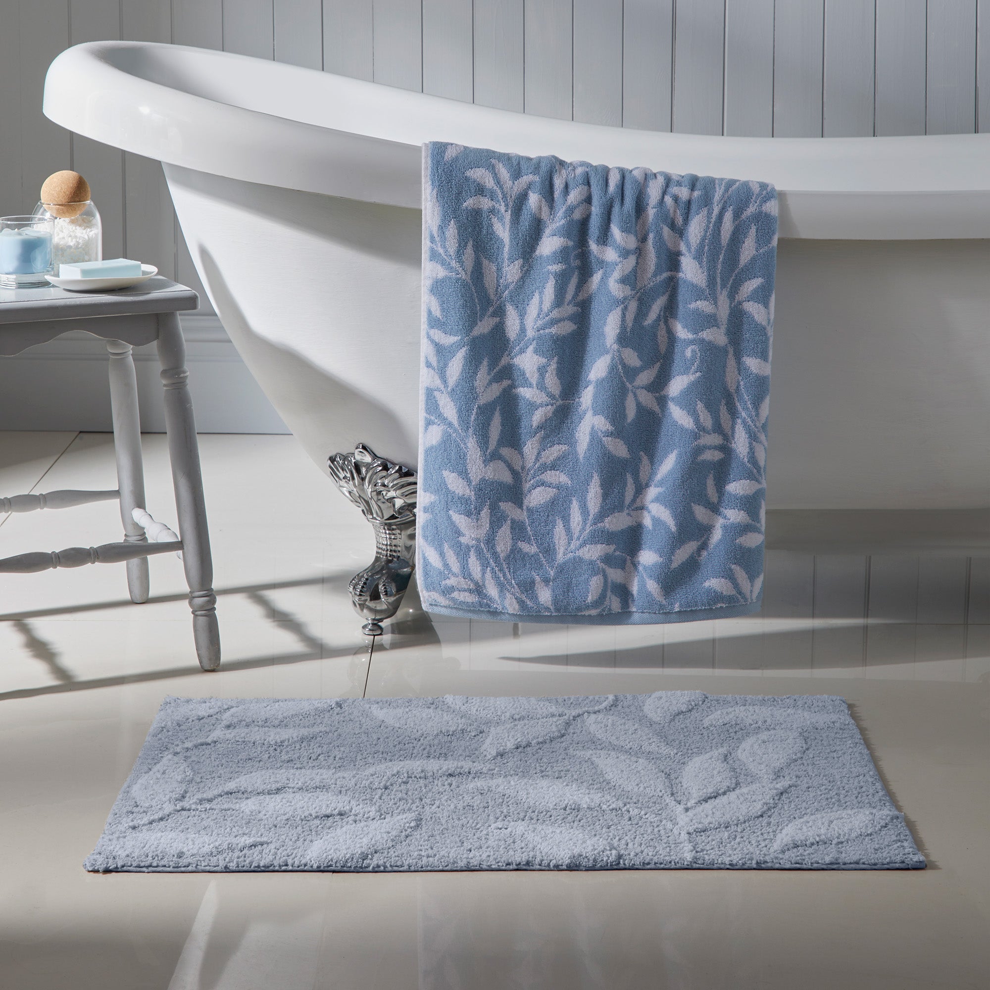 Sandringham Towels by Dreams & Drapes Bathroom in Pale Blue - Towels - Dreams & Drapes Bathroom