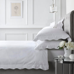 Scallop Edge Duvet Cover Set by Appletree Boutique in White - Duvet Cover Set - Appletree Boutique