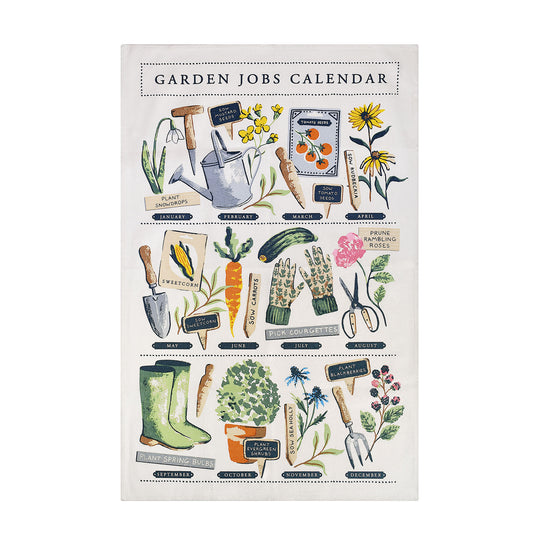 Time to Grow Jobs Cotton Tea Towel in Green