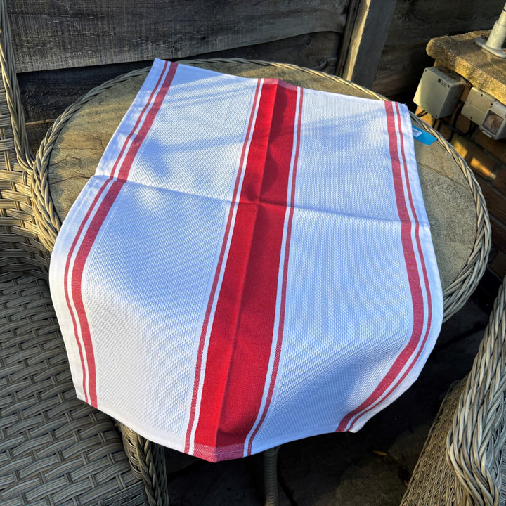 Waffle Cotton Tea Towel in Red