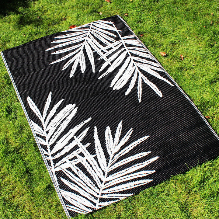 Tahiti Outdoor Rug by Dreams & Drapes Design in Black 120 x 170cm - Outdoor Rug - Dreams & Drapes Design