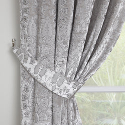 Trinity Pair Of Curtain Tiebacks by Curtina in Silver 26" x 4" - Pair Of Curtain Tiebacks - Curtina