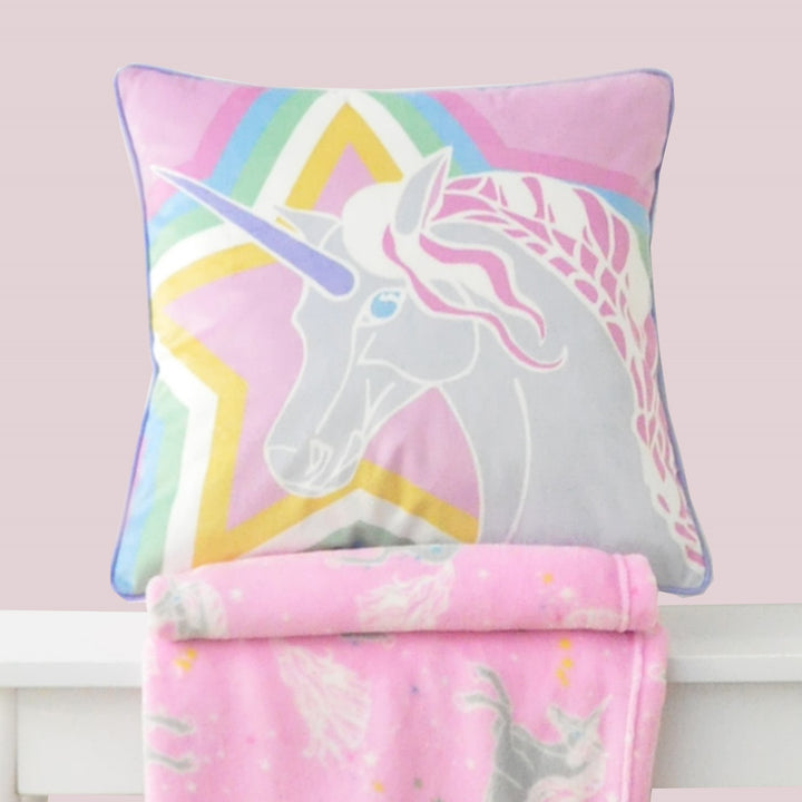Unicorn Cushion by Bedlam in Pink 43 x 43cm - Cushion - Bedlam