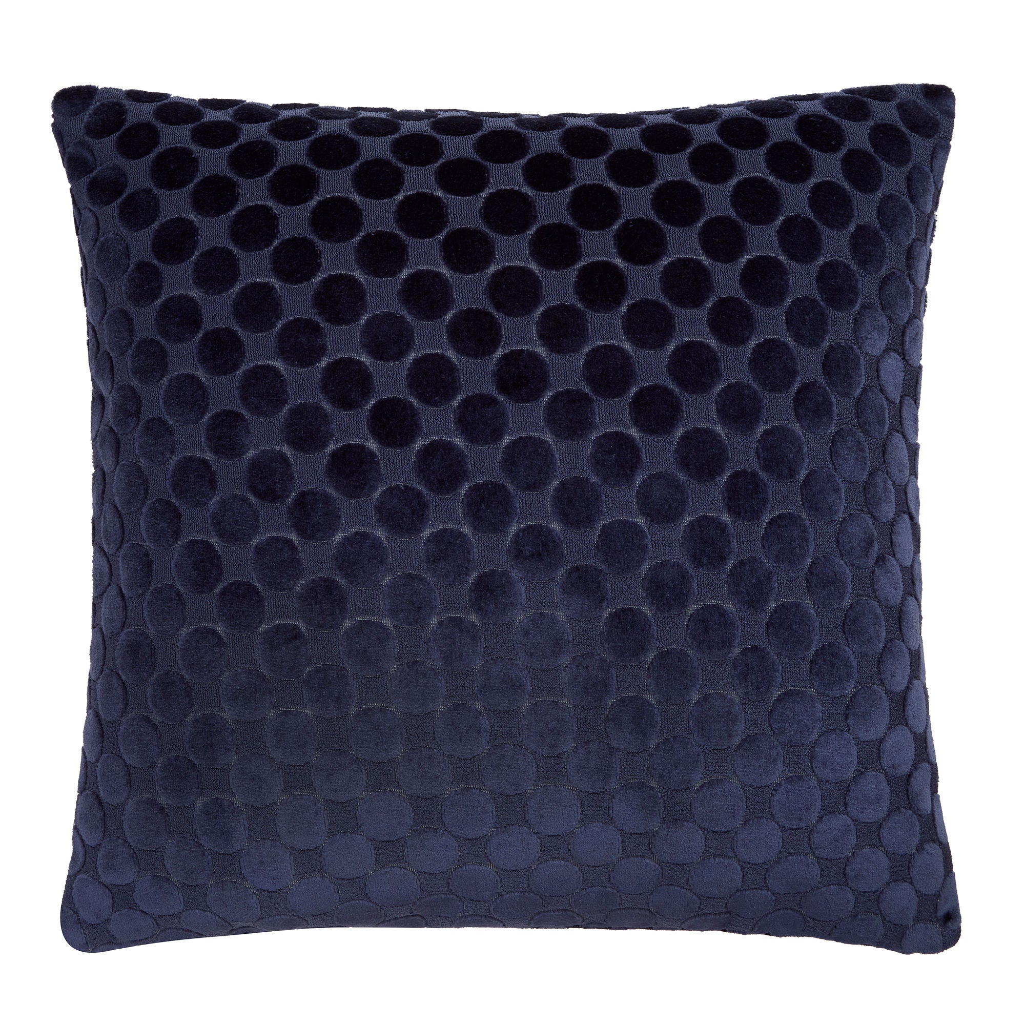 Velvet Spot Cushion in Navy 43 x 43cm - Cushion - Soiree