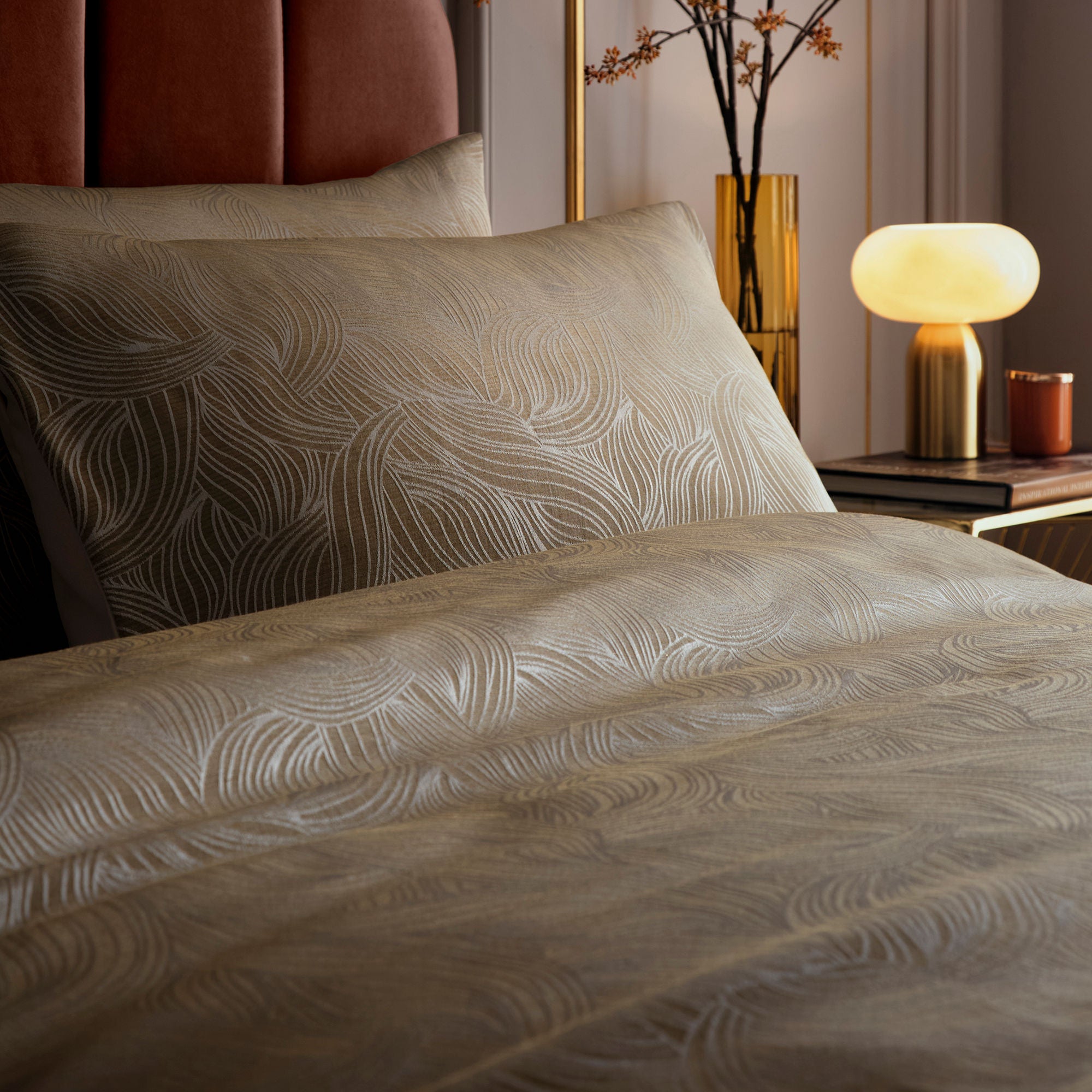 Venus Grace Duvet Cover Set in Natural