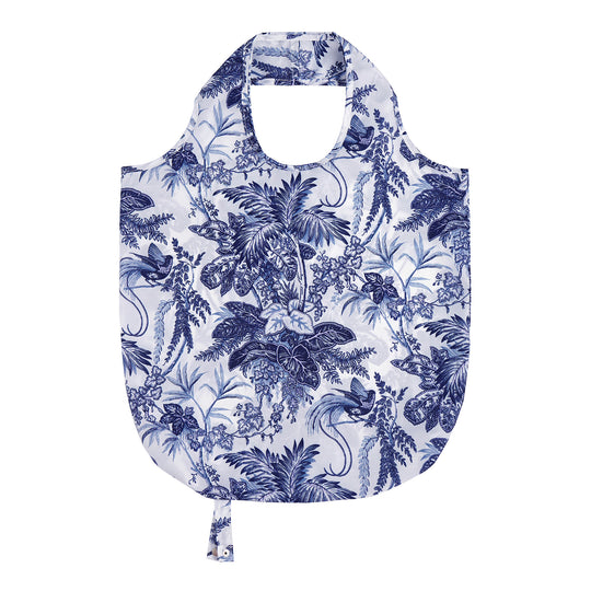 Willow Toile Foldable Tote Bag Medium in Blue