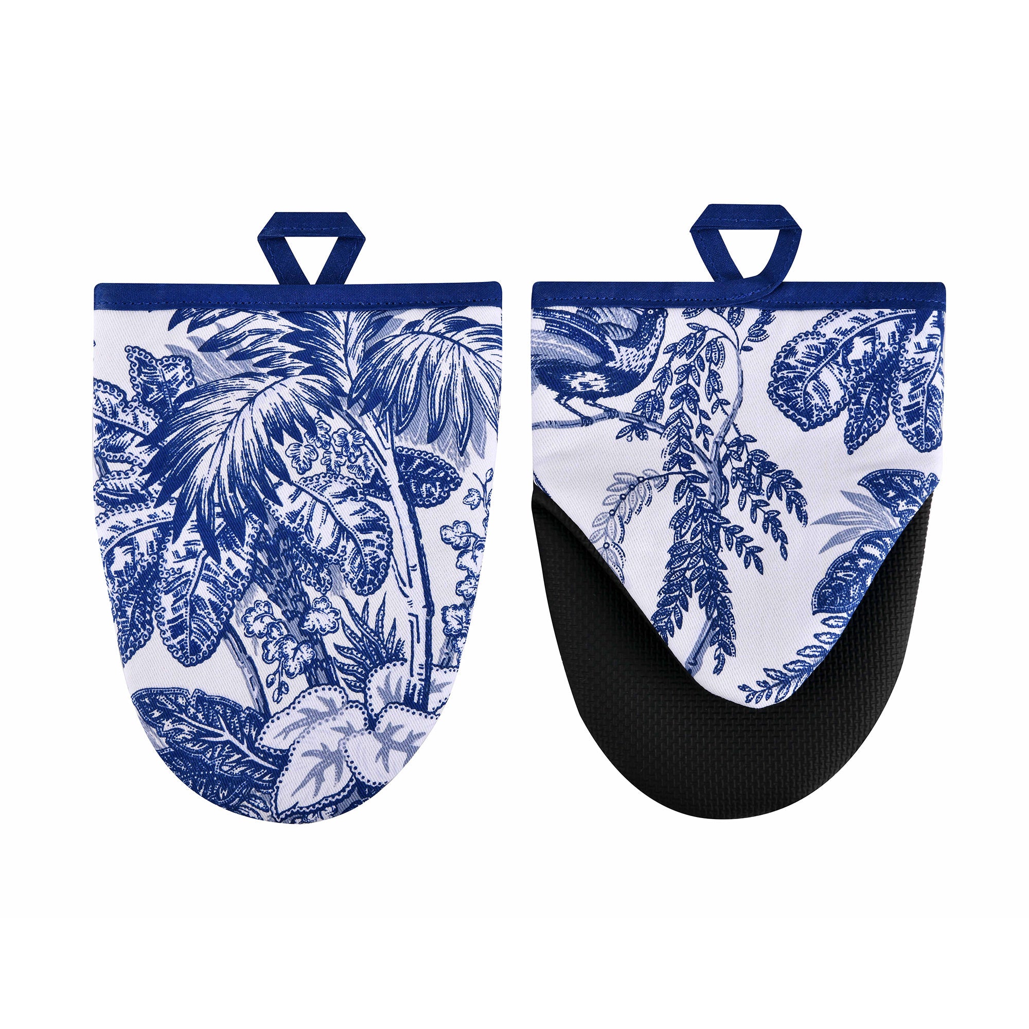 Ulster Weavers Willow Toile Microwave Mitts - Pair One Size in Blue - Micro Mitts - Ulster Weavers