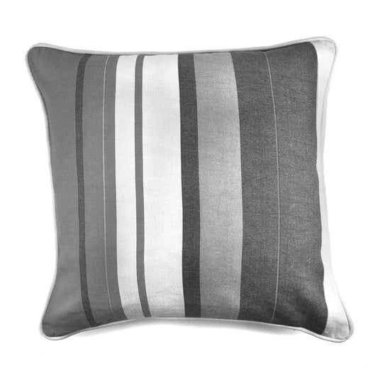 Whitworth Stripe Cushion in Grey 43 x 43cm