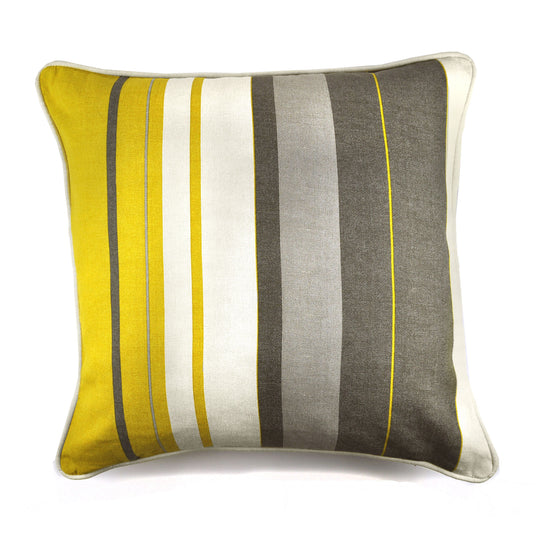 Whitworth Stripe Cushion in Ochre 43 x 43cm