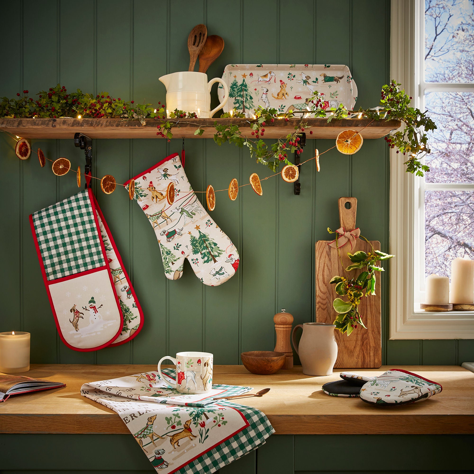Winter Walkies Scatter Tray in Beige - Tray - Ulster Weavers