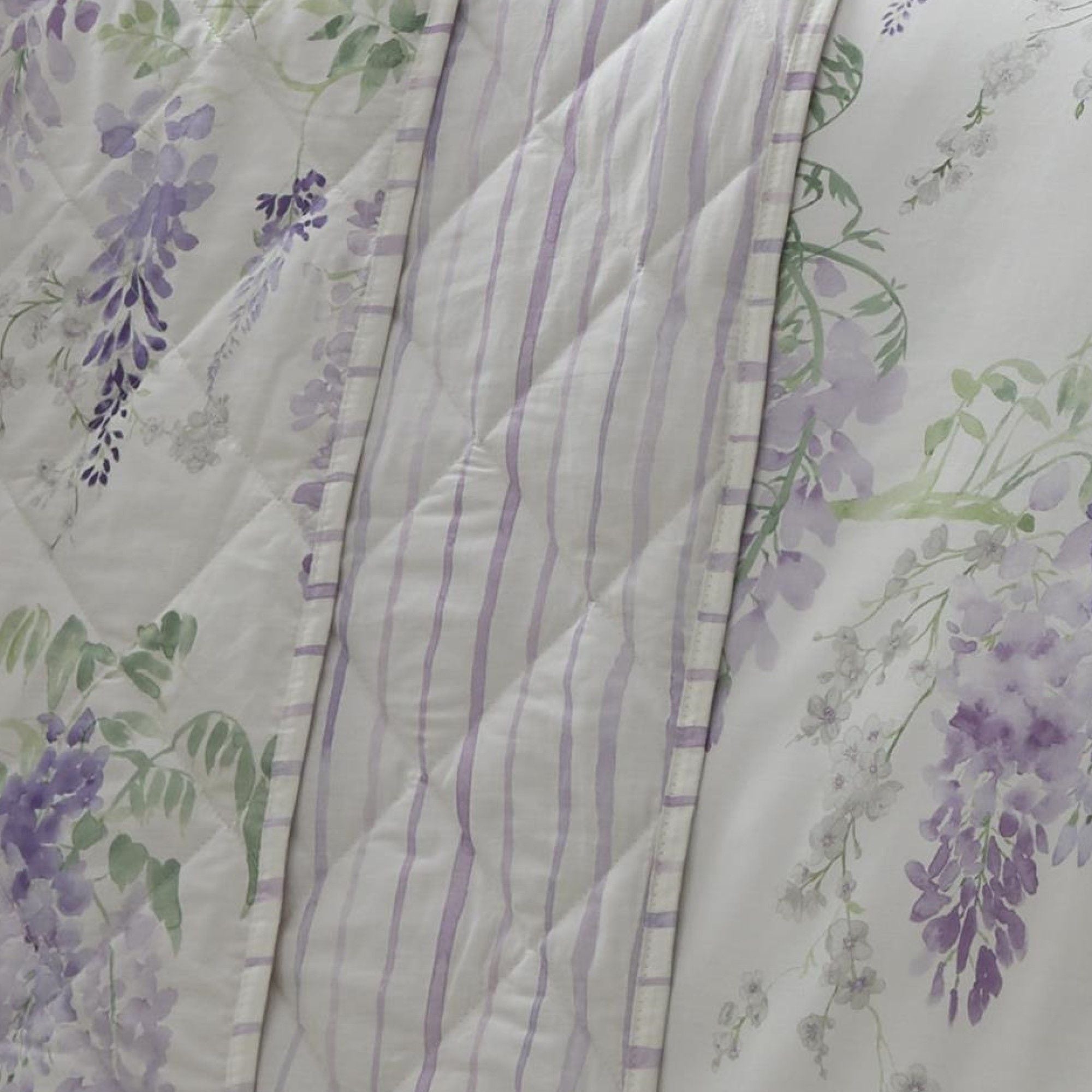 Wisteria Bedspread by Dreams & Drapes Design in Lilac 200cm X 230cm - Bedspread - Dreams & Drapes Design