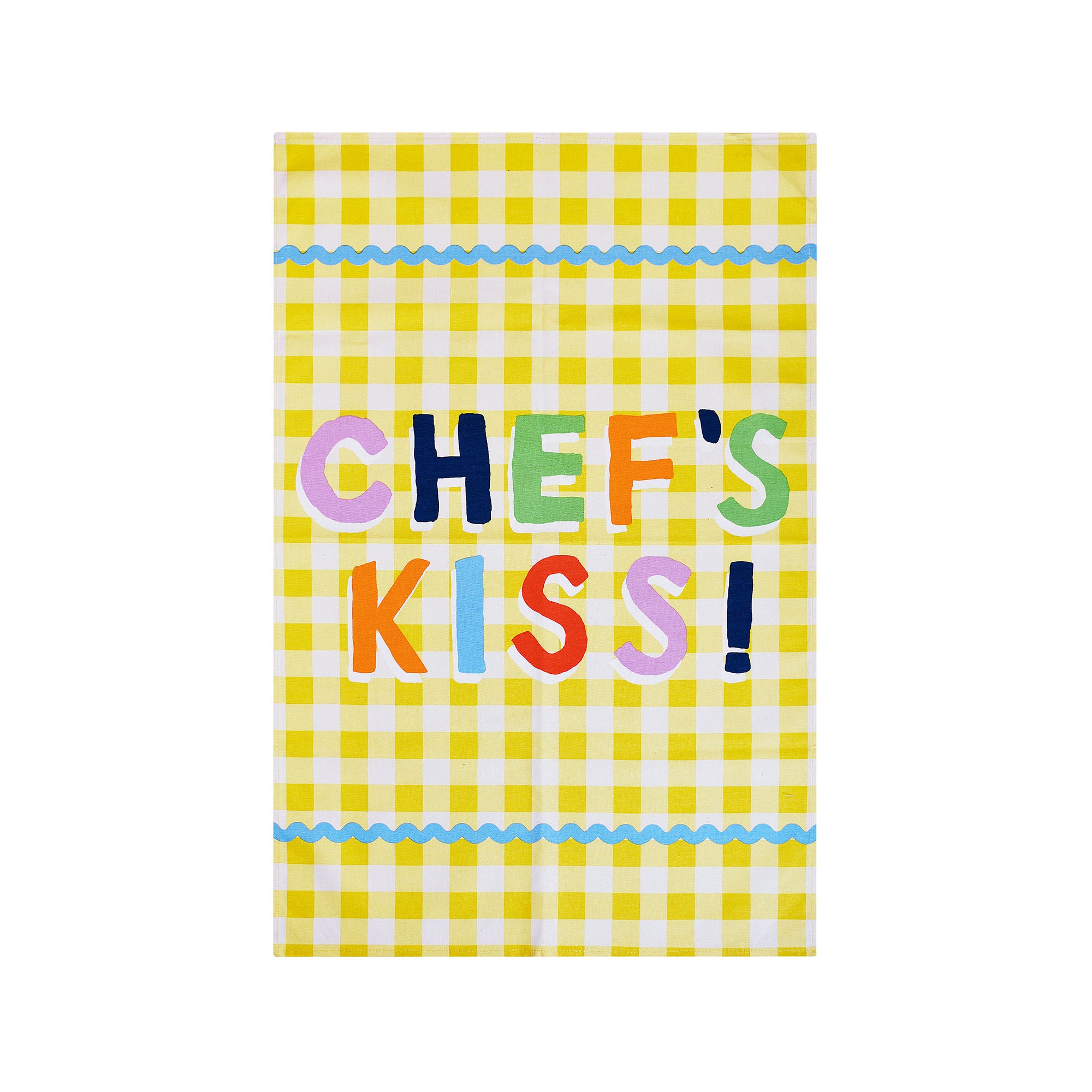 Yes Chef Kiss Cotton Tea Towel in Multicolour - Tea Towel - Ulster Weavers