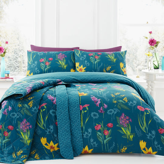 Ingrid Duvet Cover Set in Teal