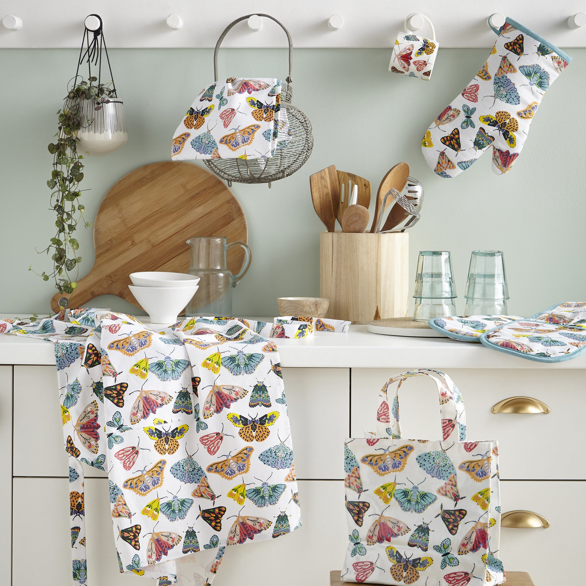 Ulster Weavers Butterfly House Foldable Tote Bag Medium in Multi - Roll-Up Bag - Ulster Weavers