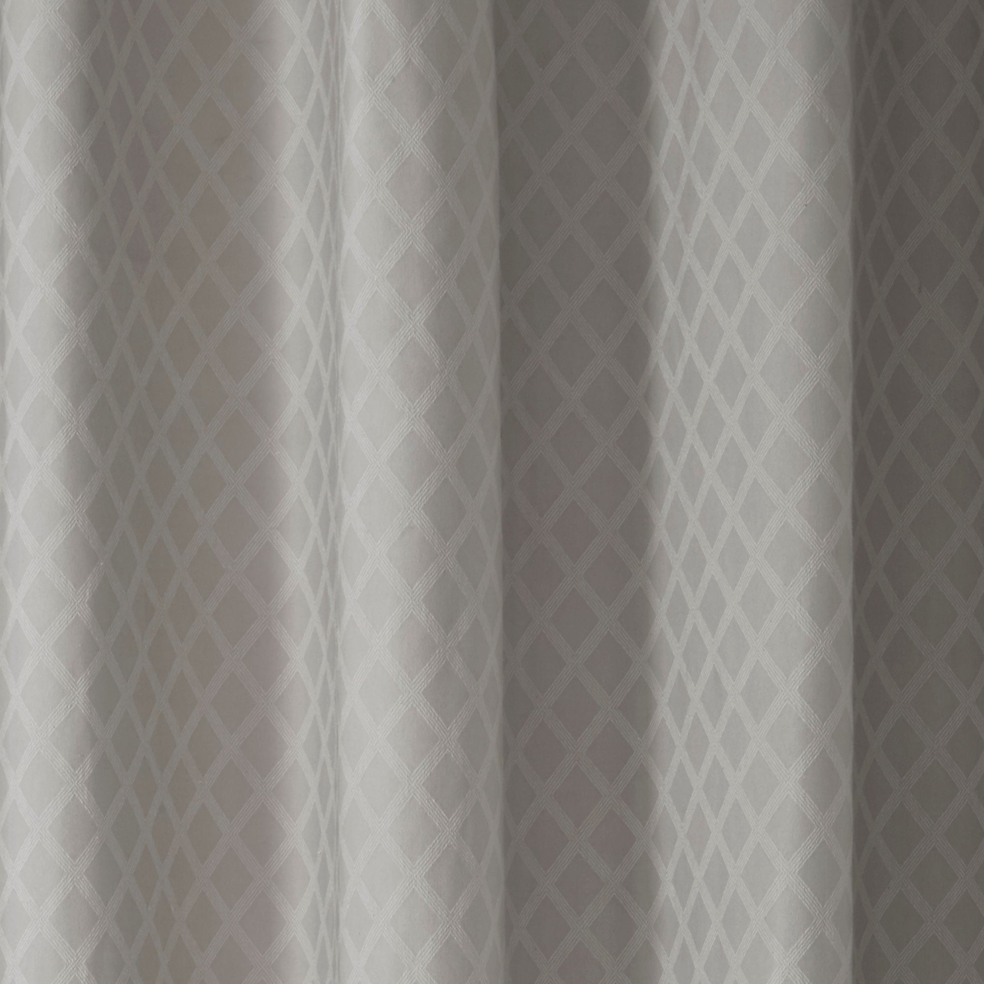 Croma Pair of Eyelet Curtains by Dreams & Drapes Woven in Silver - Pair of Eyelet Curtains - Dreams & Drapes Woven