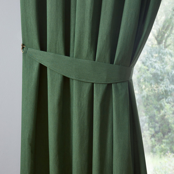 Dijon Pair Of Curtain Tiebacks by Fusion in Bottle Green 26
