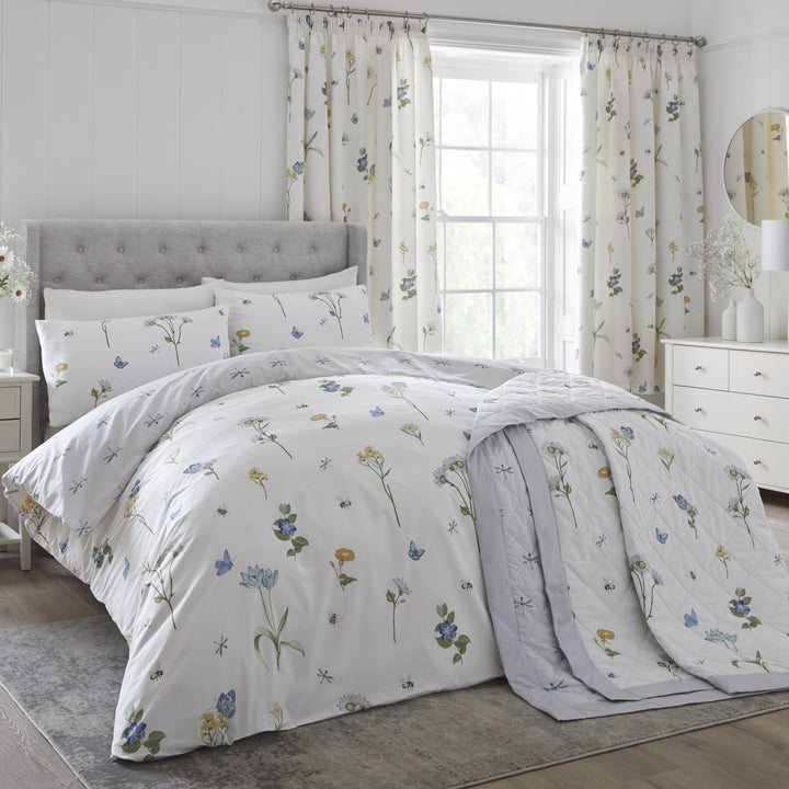 Emelia Duvet Cover Set by Dreams & Drapes Design in Blue - Duvet Cover Set - Dreams & Drapes Design