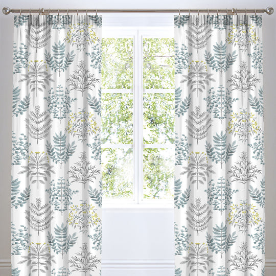 Emily Pencil Pleat Curtains in Duck Egg