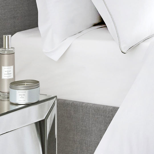 200 Thread Count Plain Dye 35cm Deep Fitted Bed Sheet in White