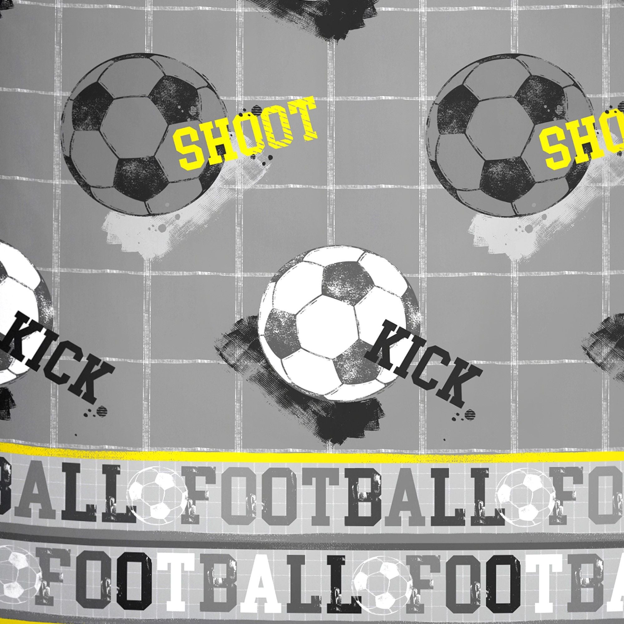 Football Duvet Cover Set by Bedlam in Grey - Duvet Cover Set - Bedlam