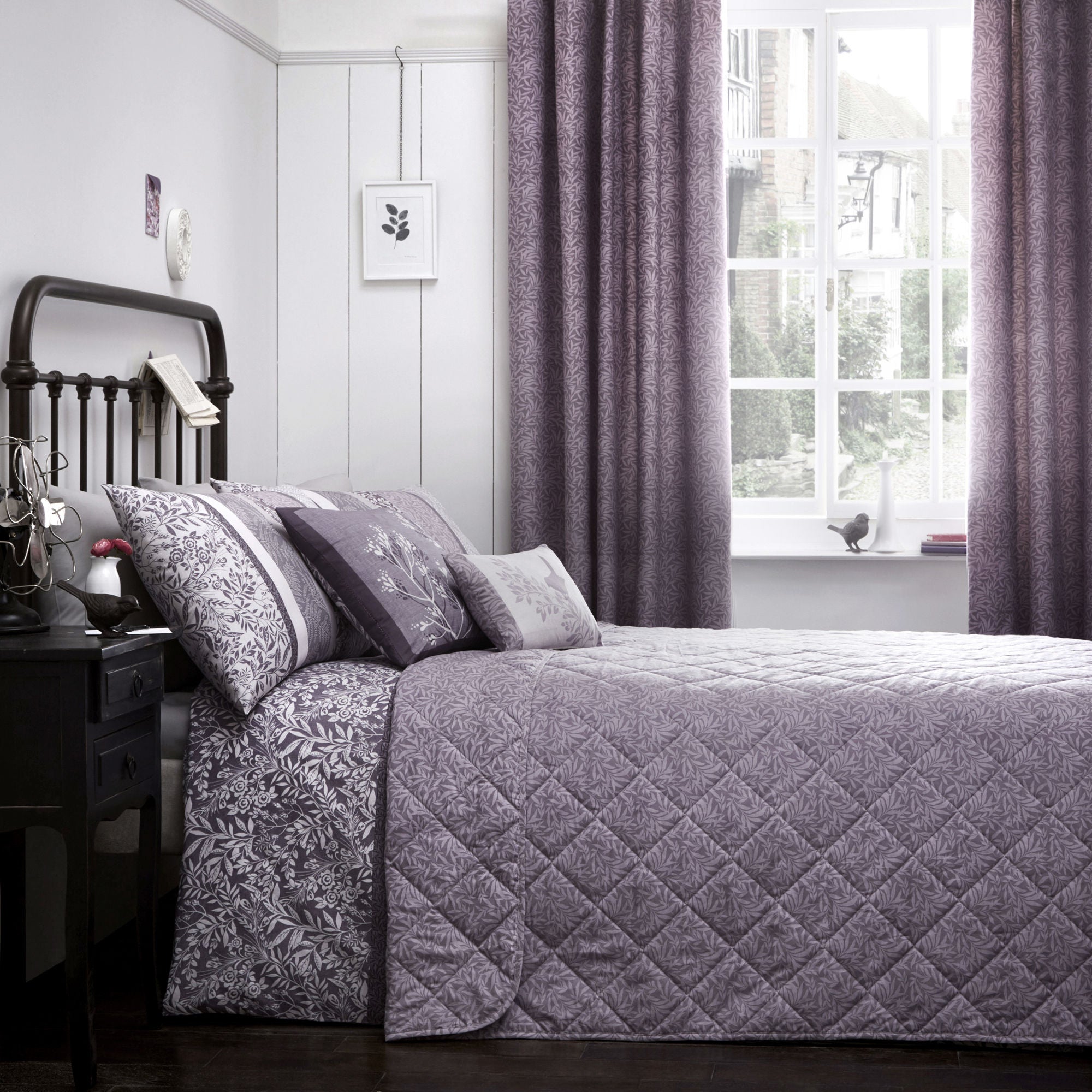 Hanworth Bedspread by Dreams & Drapes in Heather 195 x 229cm - Bedspread - Dreams & Drapes
