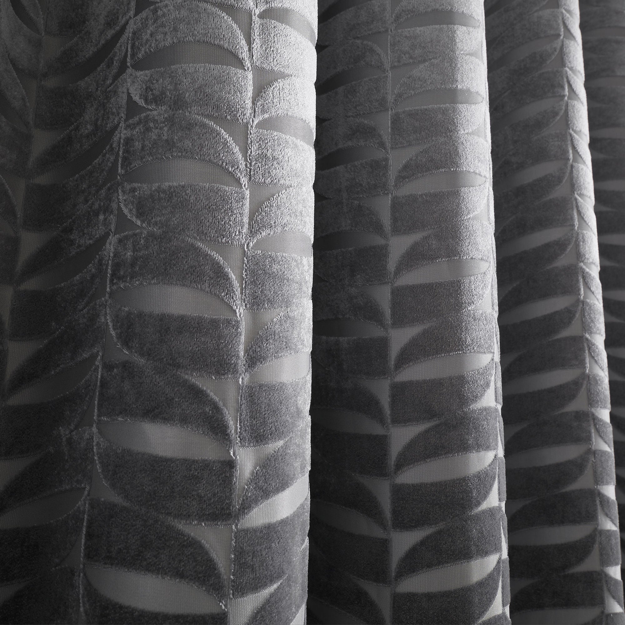 Kendal Pair of Eyelet Curtains by Curtina in Charcoal - Pair of Eyelet Curtains - Curtina