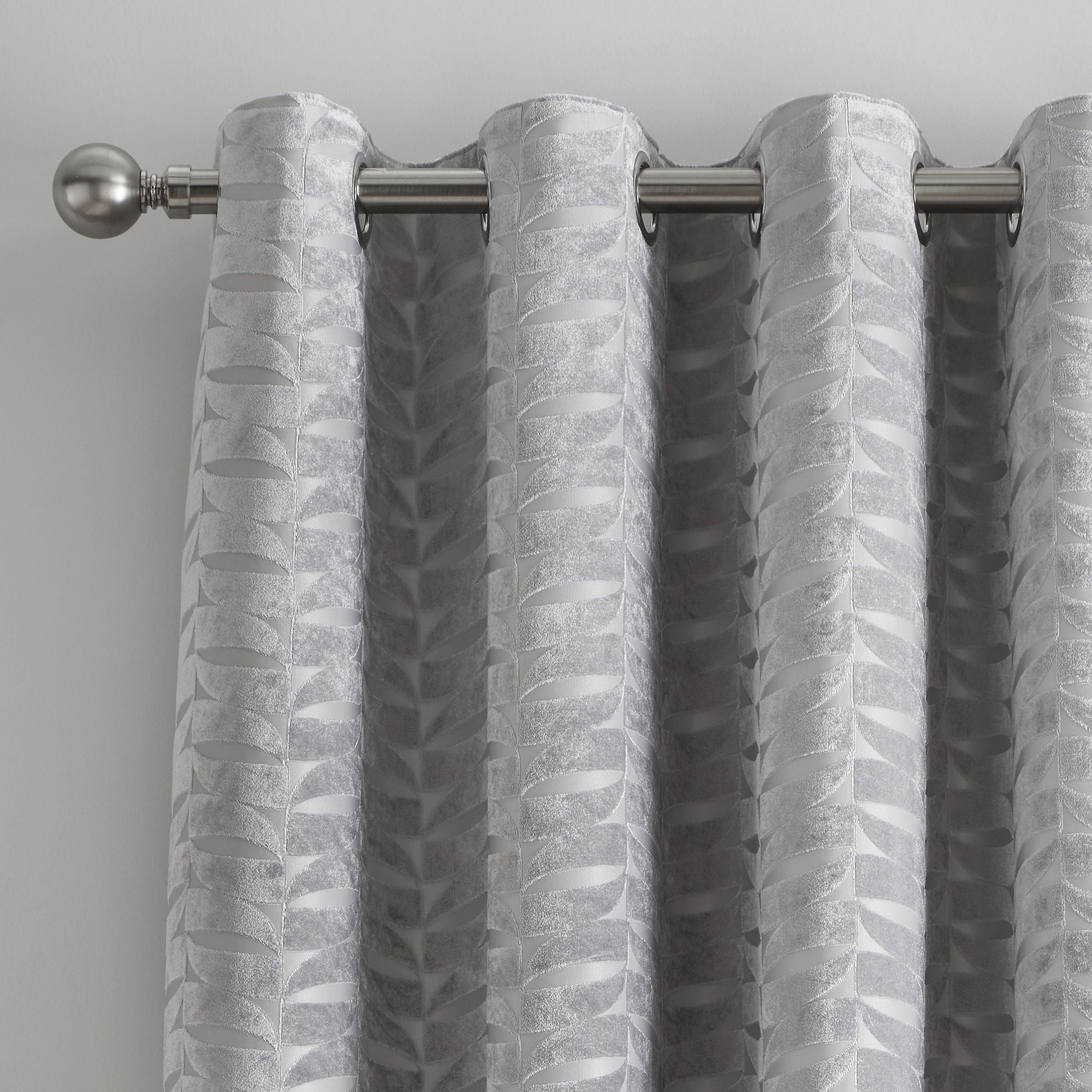 Kendal Pair of Eyelet Curtains by Curtina in Silver - Pair of Eyelet Curtains - Curtina